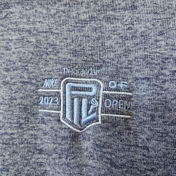 NWT Nike Golf Men's Player Half Zip Pullover PIL 2023 Open Ashen Slate Blue - Picture 4 of 10